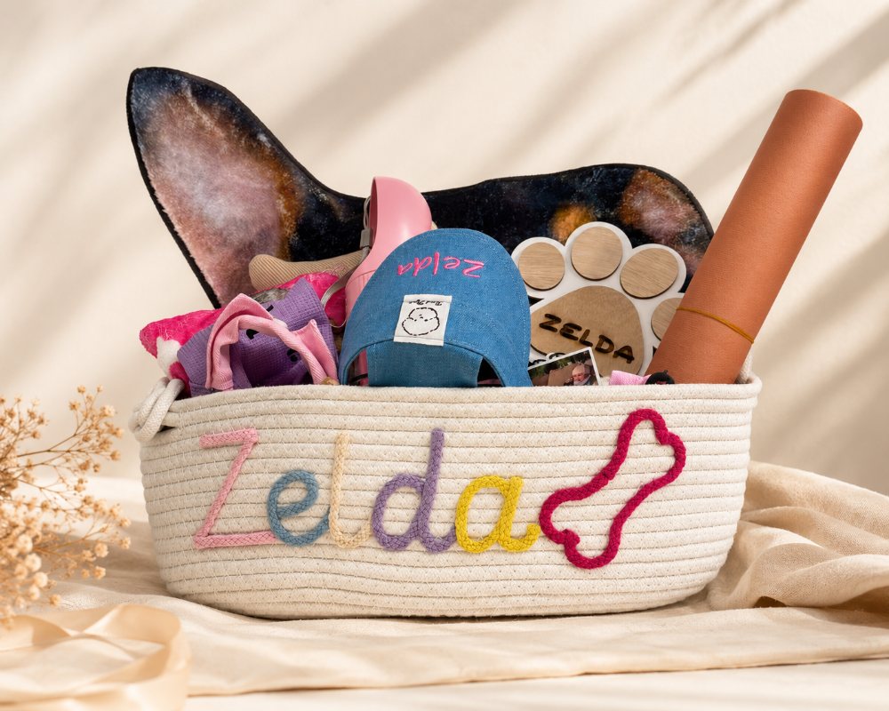 Custom pet gift basket